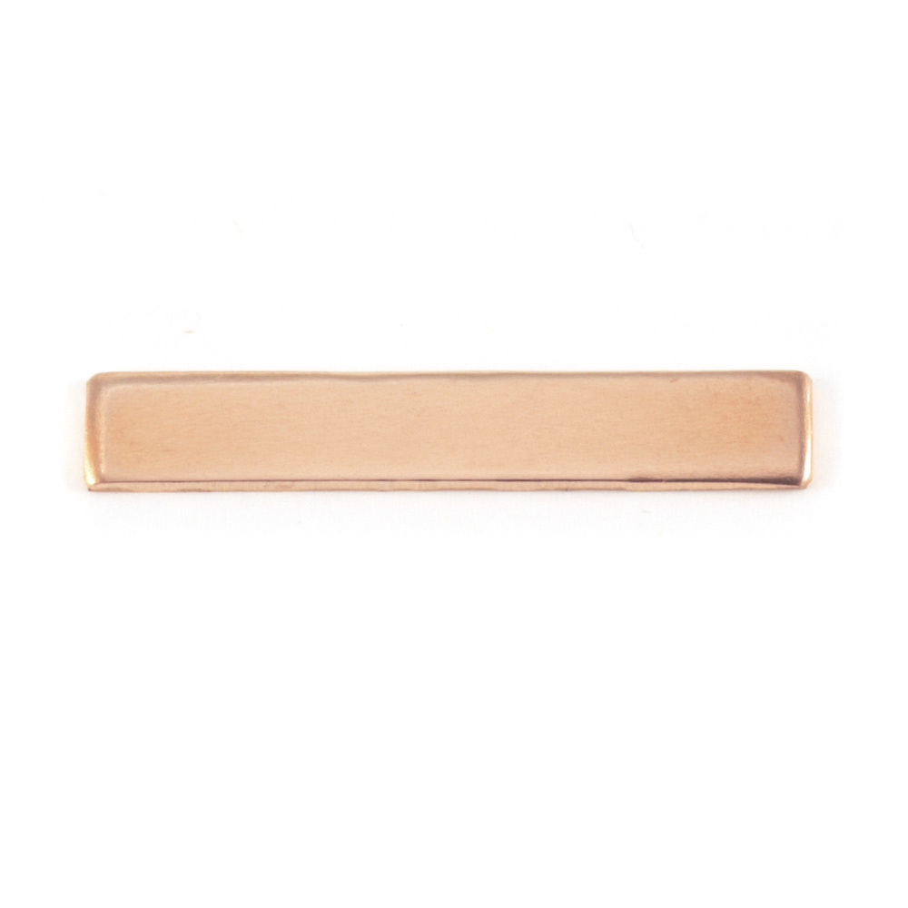 Metal Stamping Blanks Copper Rectangle Bar, 30.5mm (1.20") x 5mm (.20"), 24g